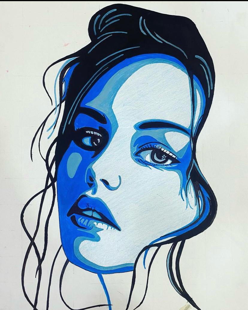 Cobalt Gaze — Portrait study